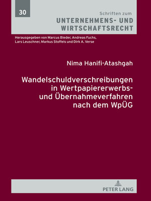 cover image of Wandelschuldverschreibungen in Wertpapiererwerbs- und Uebernahmeverfahren nach dem WpUeG